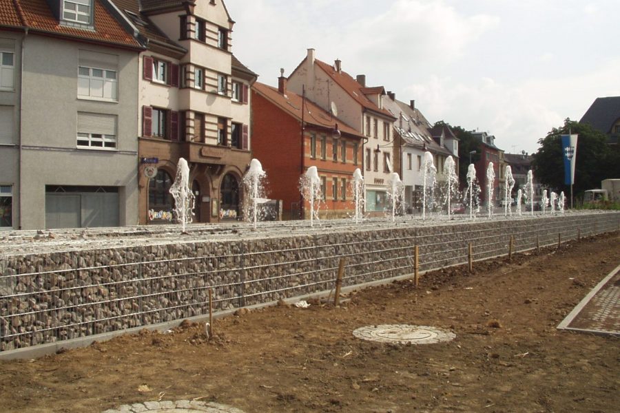 Neue Wasserfontäne der Stadt Bretten